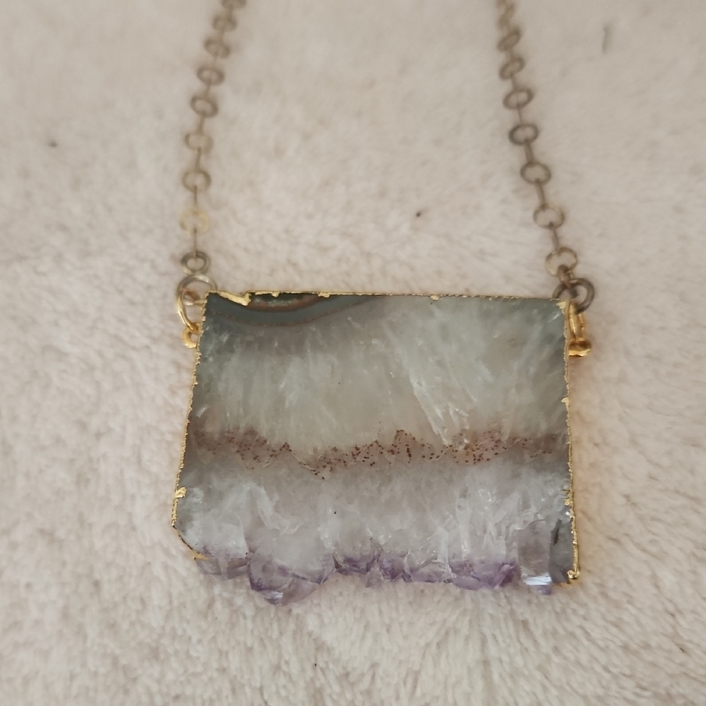 Nwot! Crystal Slice Necklace